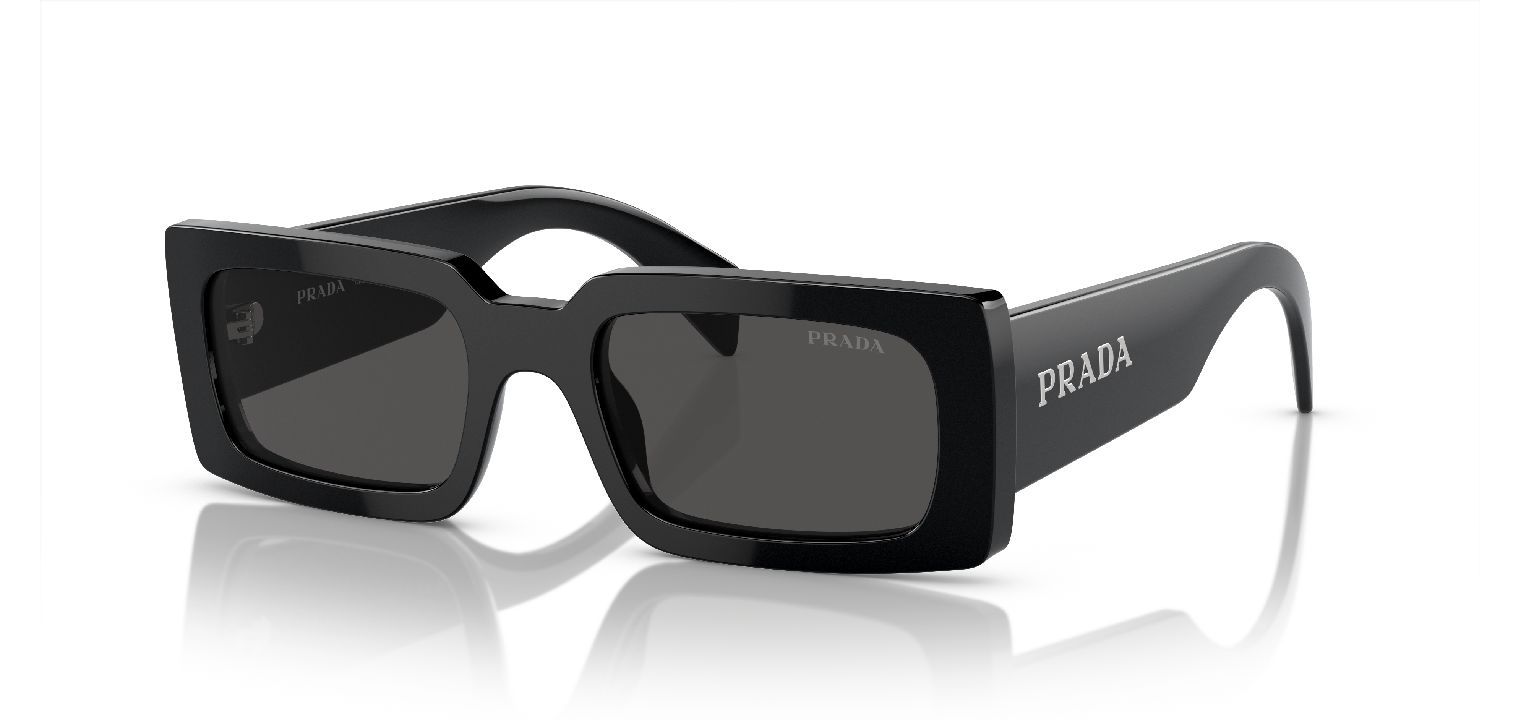 Prada Carré Sunglasses 0PR A07S Black for Woman