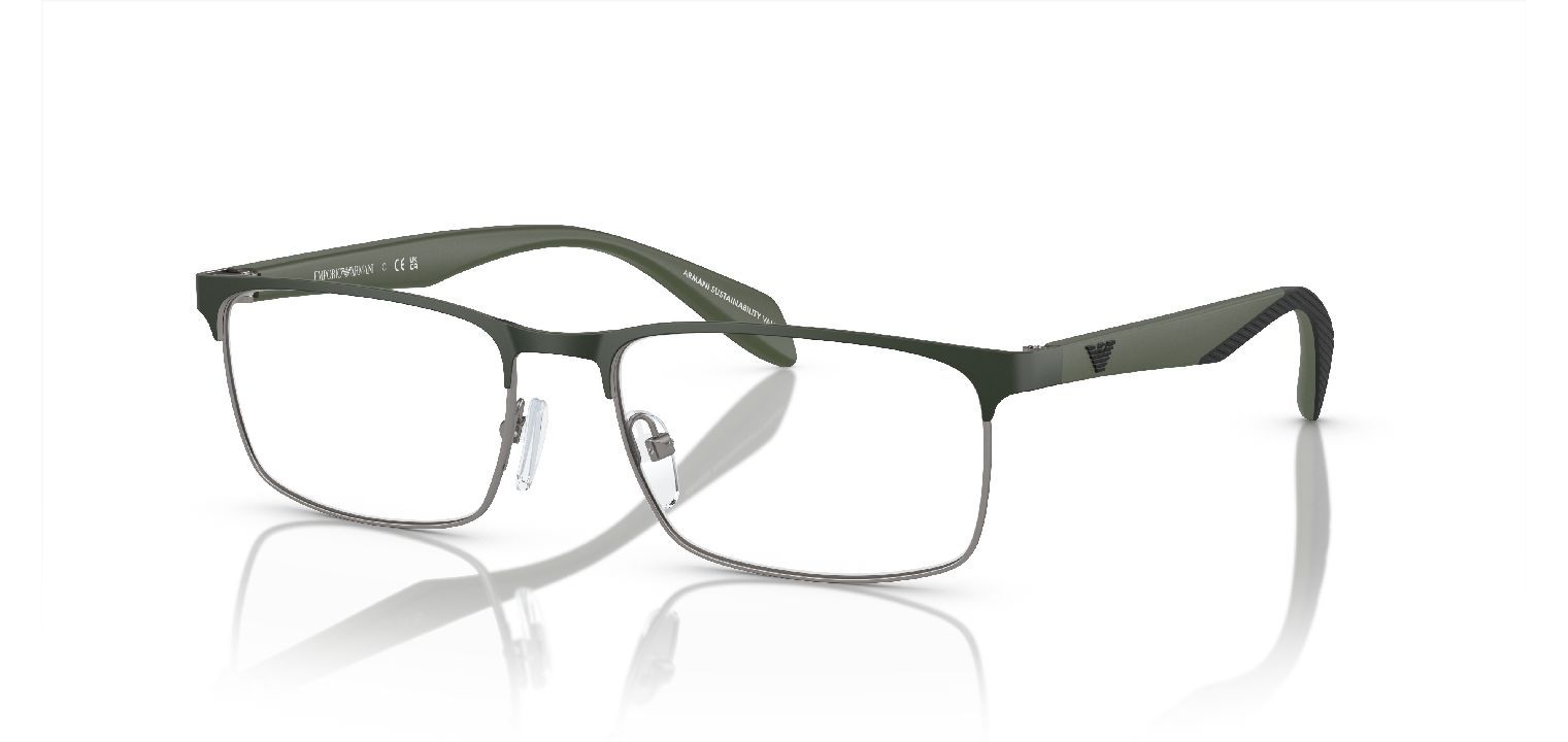 Lunettes de vue Emporio Armani Rectangle 0EA1149 Gris pour Homme