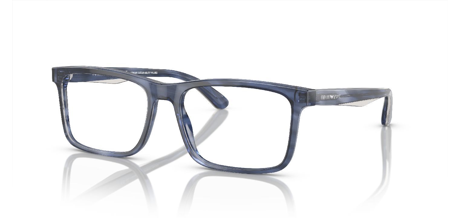 Emporio Armani Quadratisch Brillen 0EA3227 Blau für Herren