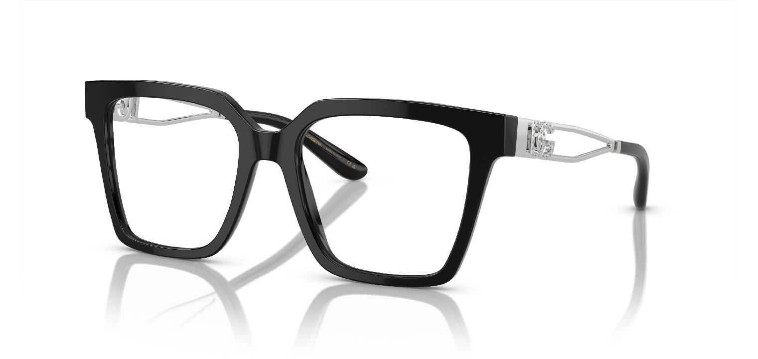 Dolce & Gabbana Quadratisch Brillen 0DG3376B Schwarz für Dame