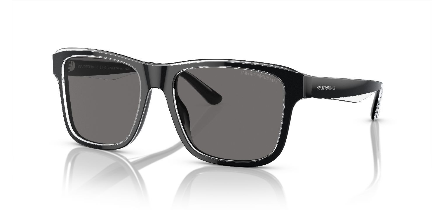 Emporio Armani Rechteckig Sonnenbrillen 0EA4208 Schwarz für Herren