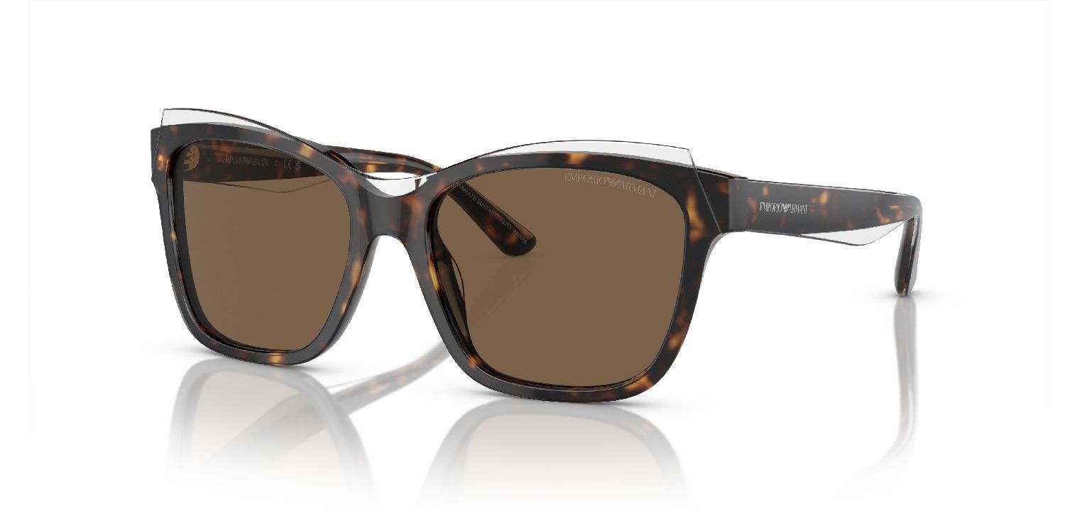 Lunettes de soleil Emporio Armani Carré 0EA4209 Havana pour Femme