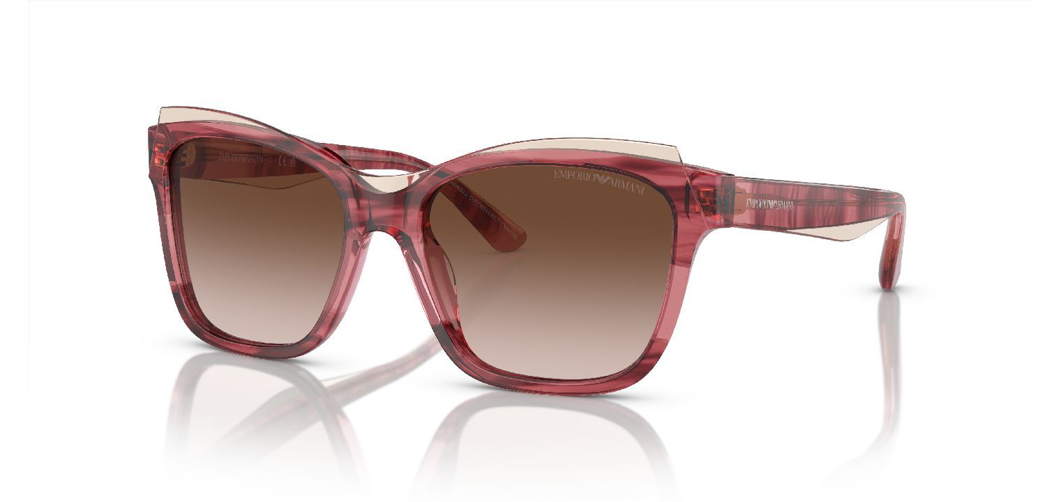 Lunettes de soleil Emporio Armani Carré 0EA4209 Marron pour Femme