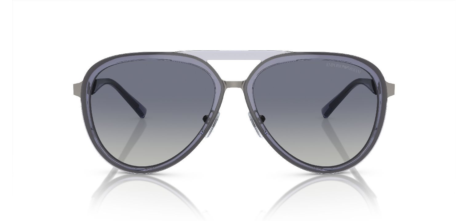 Lunettes de soleil Emporio Armani Aviator 0EA2145 Bleu pour Homme