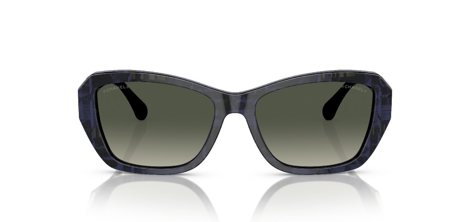 Chanel Rechteckig Sonnenbrillen 0CH5516 Blau für Dame