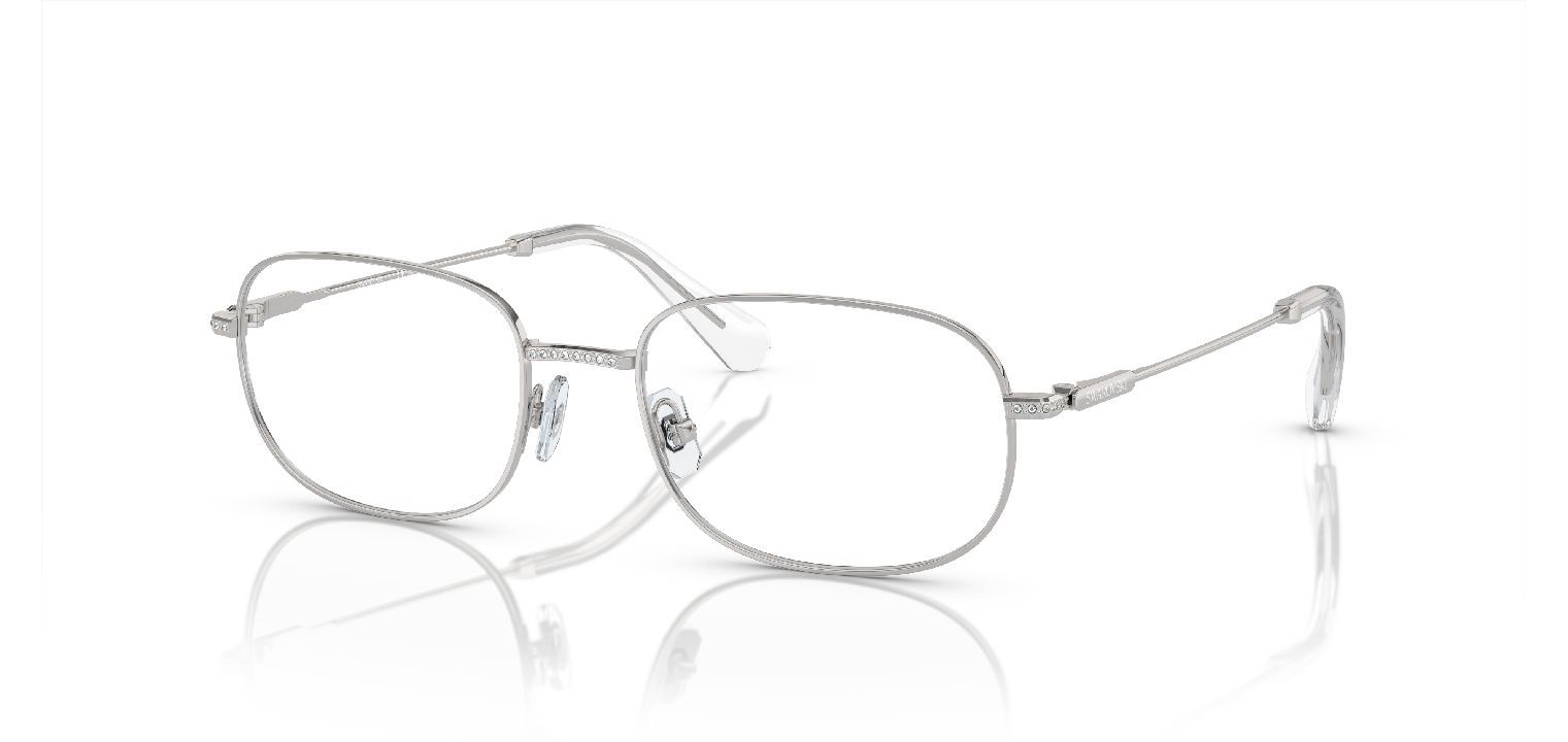 Swarovski Rechteckig Brillen 0SK1005 Sillber für Damen