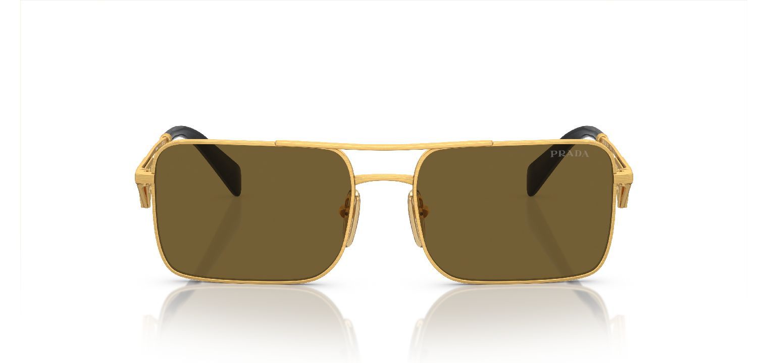 Prada Rechteckig Sonnenbrillen 0PR A52S Gold für Dame