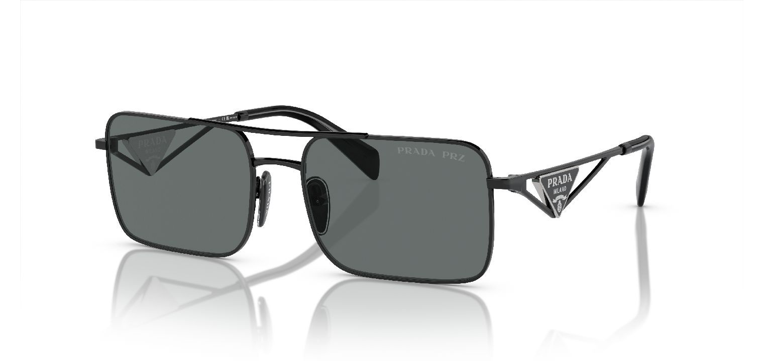Lunettes de soleil Prada Rectangle 0PR A52S Noir pour Homme-Femme