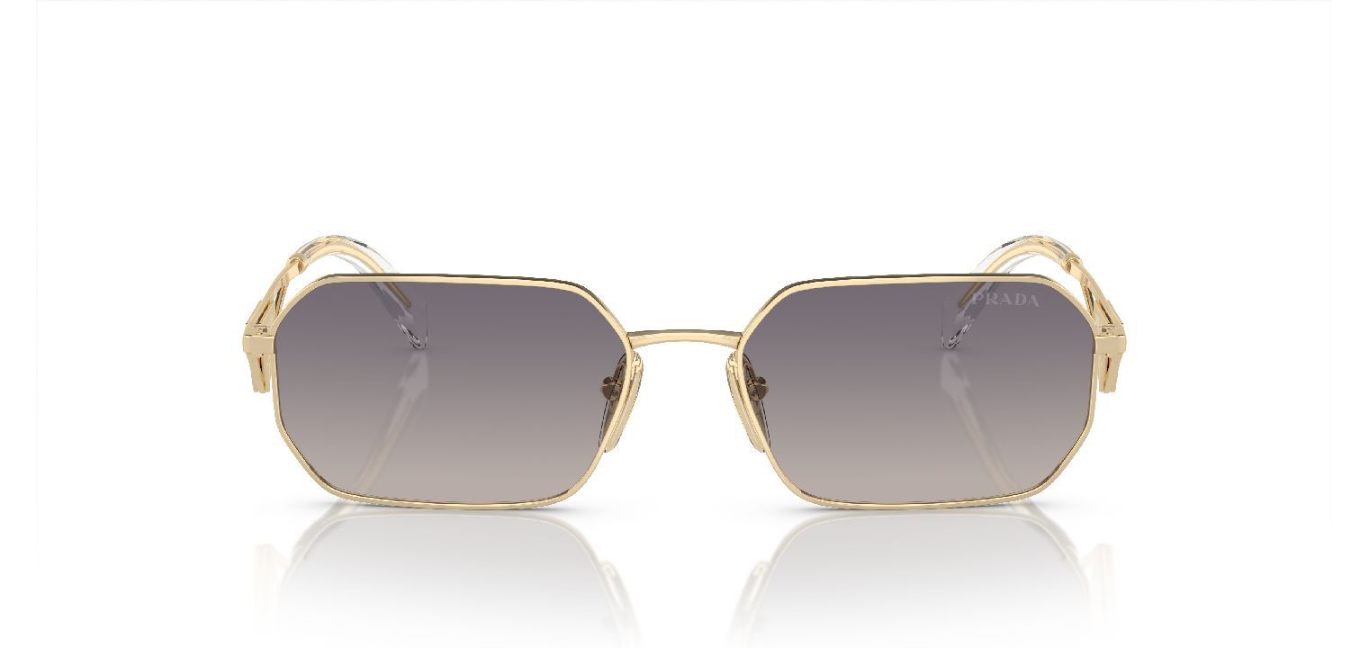 Prada Rechteckig Sonnenbrillen 0PR A51S Gold für Herr-Dame
