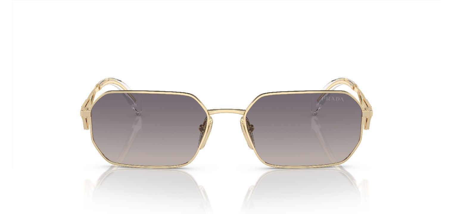 Prada Rechteckig Sonnenbrillen 0PR A51S Gold für Damen