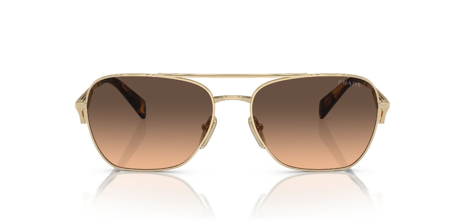 Prada Quadratisch Sonnenbrillen 0PR A50S Gold für Herr-Dame