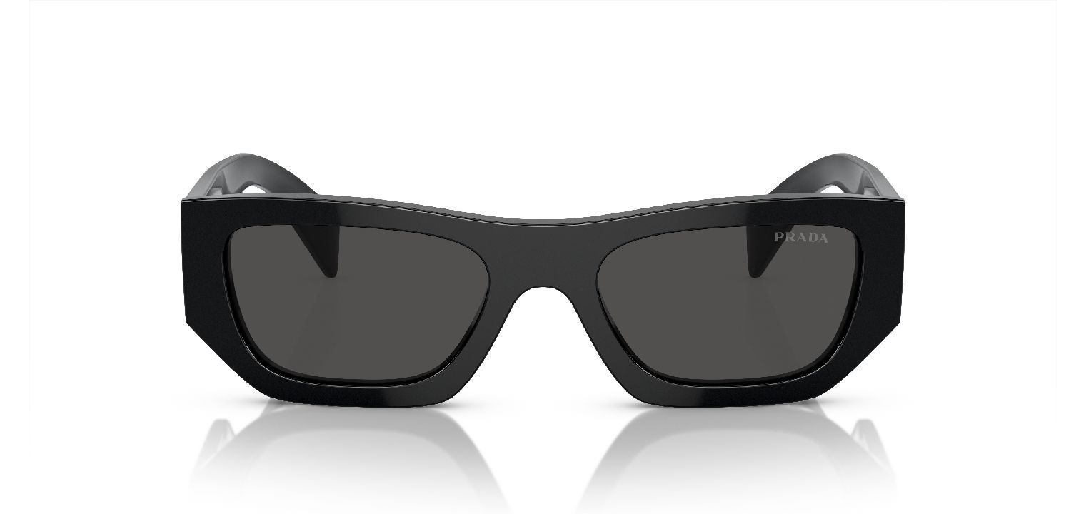 Prada Quadratisch Sonnenbrillen 0PR A01S Schwarz für Herr-Dame
