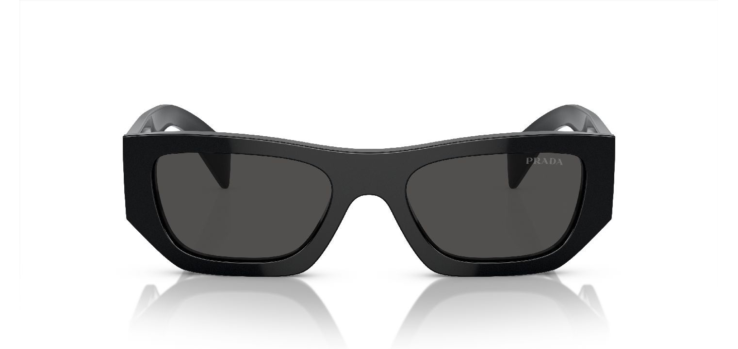 Prada Quadratisch Sonnenbrillen 0PR A01S Schwarz für Herr-Dame