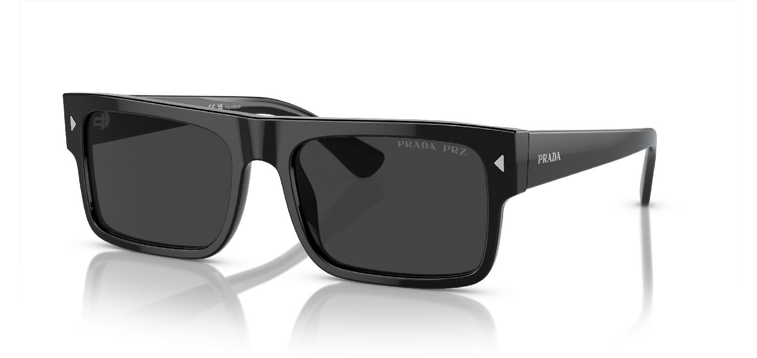 Prada Rectangle Sunglasses 0PR A10S Black for Man