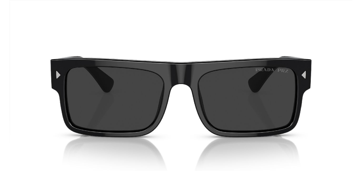 Prada Rechteckig Sonnenbrillen 0PR A10S Schwarz für Herren