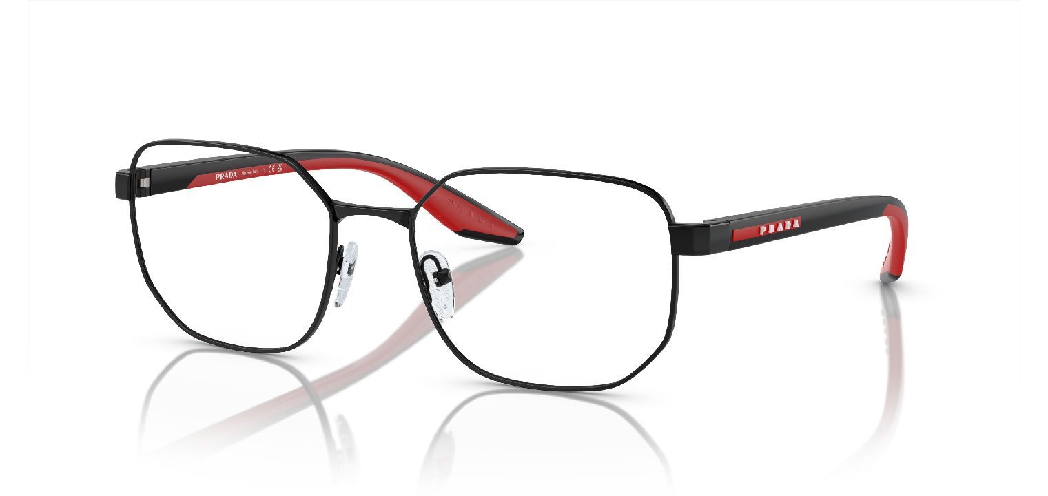 Prada Linea Rossa Carré Eyeglasses 0PS 50QV Black for Man