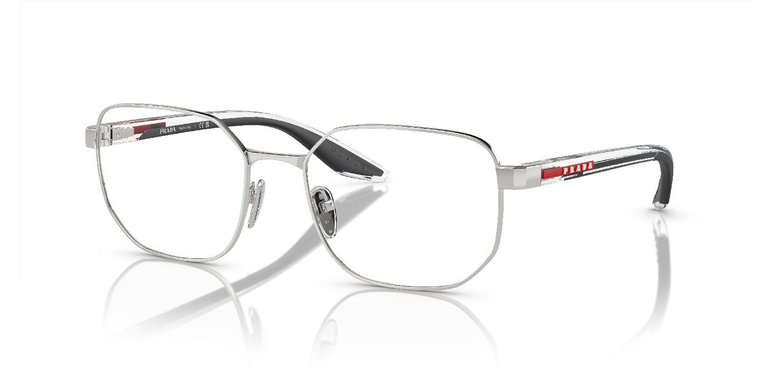 Prada Linea Rossa Carré Eyeglasses 0PS 50QV Silver for Man