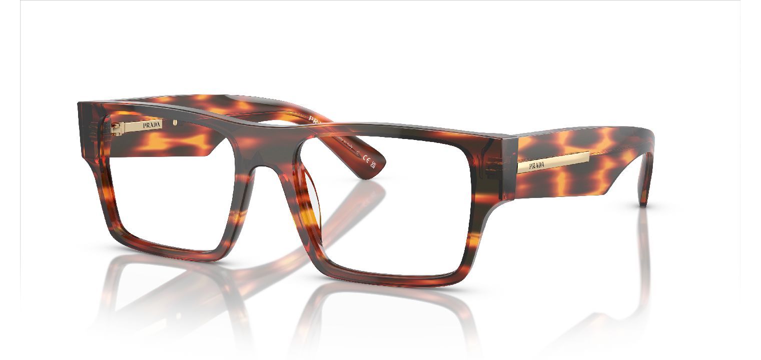 Prada Rectangle Eyeglasses 0PR A08V Red for Man