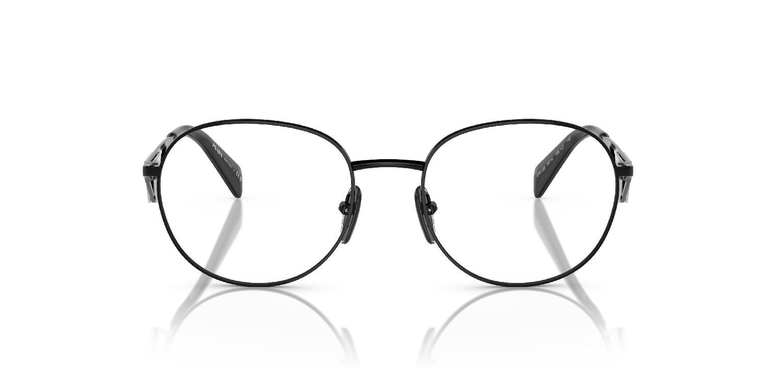 Prada Round Eyeglasses 0PR A50V Black for Woman