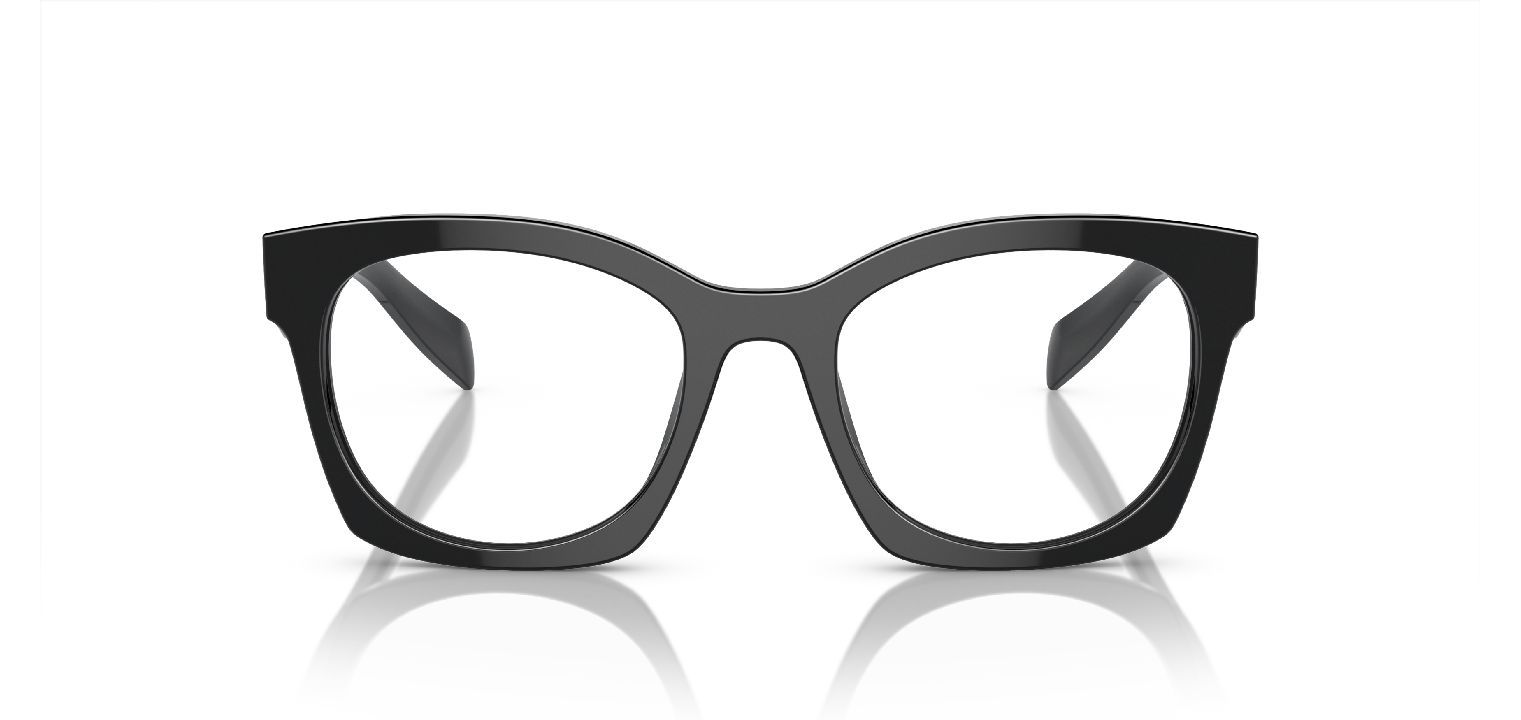 Prada Quadratisch Brillen 0PR A05V Schwarz für Dame