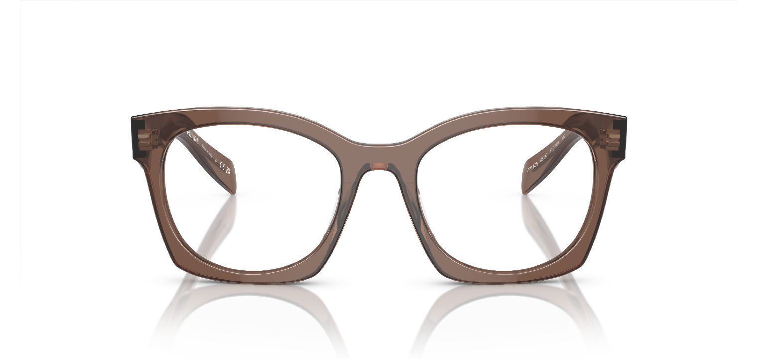 Lunettes de vue Prada Carré 0PR A05V Marron pour Femme