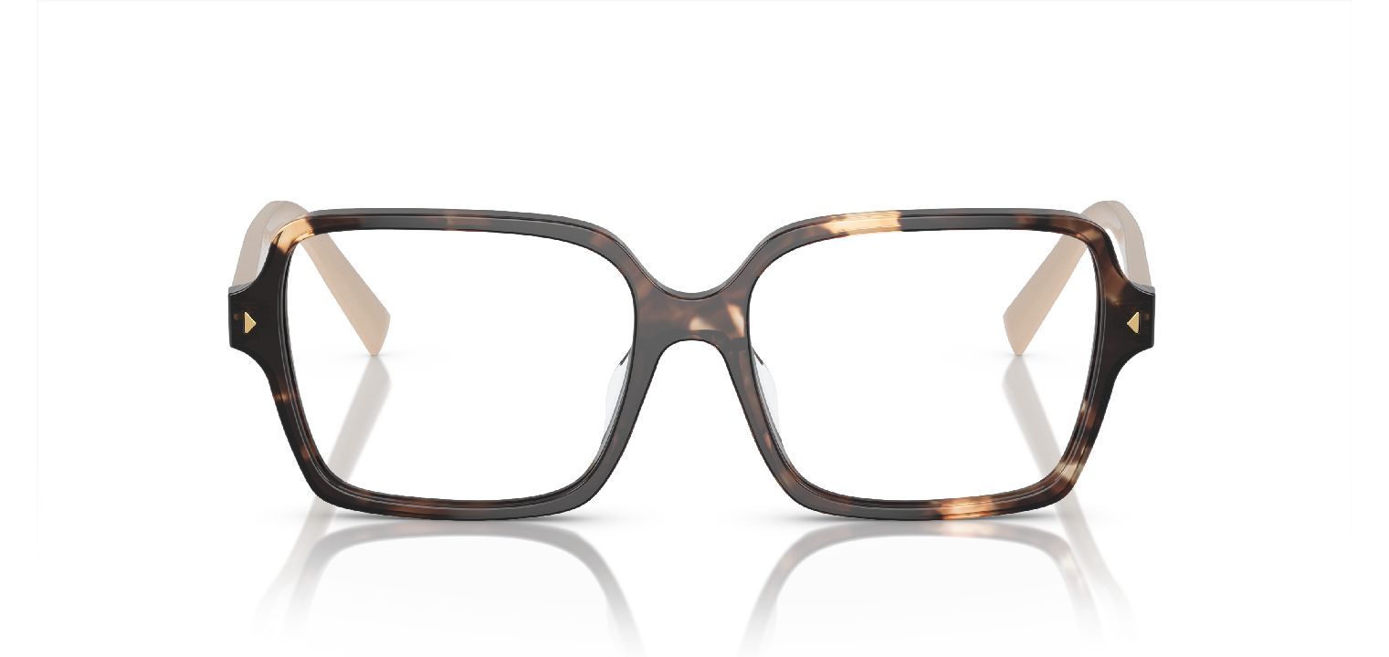 Prada Quadratisch Brillen 0PR A02V Braun für Dame