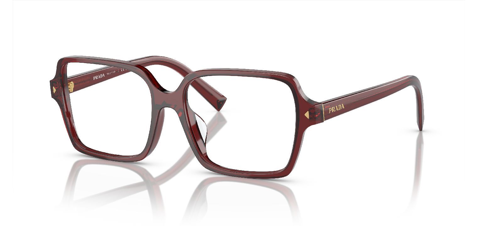 Lunettes de vue Prada Carré 0PR A02V Rouge pour Femme