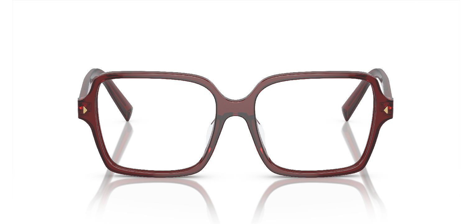 Prada Quadratisch Brillen 0PR A02V Rot für Dame