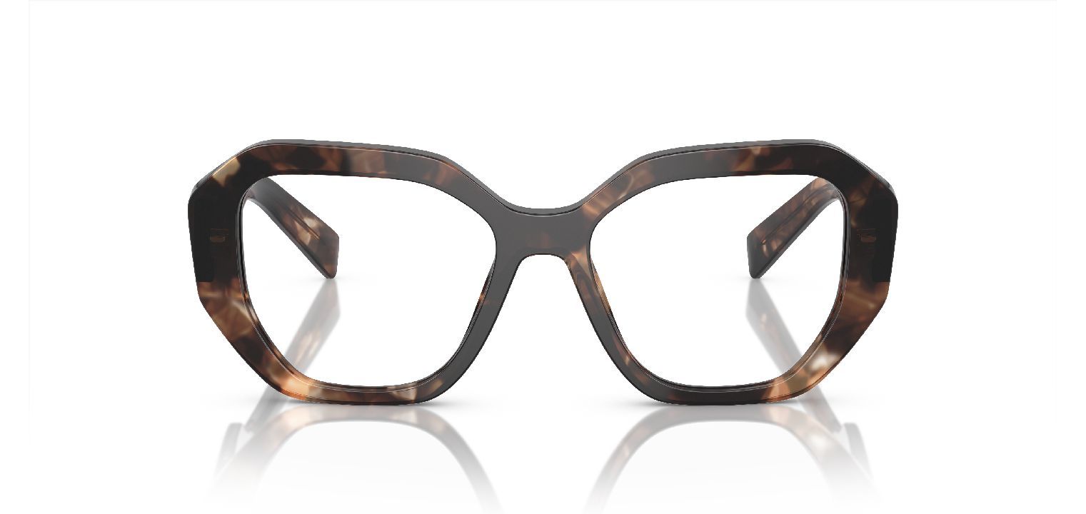 Prada Carré Eyeglasses 0PR A07V Marron for Woman