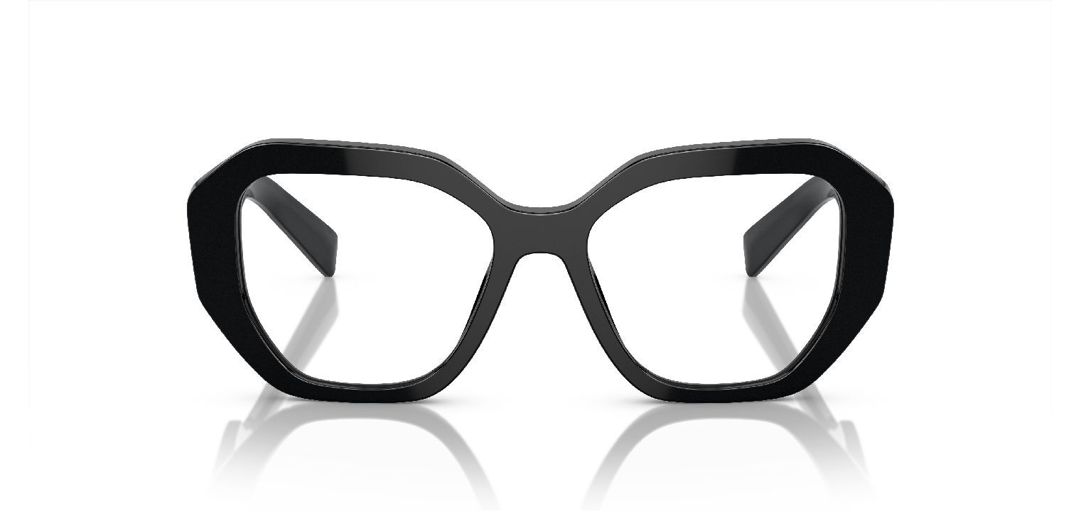 Prada Quadratisch Brillen 0PR A07V Schwarz für Dame
