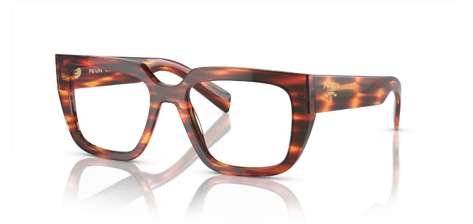 Prada Rectangle Eyeglasses 0PR A03V Red for Woman Visilab