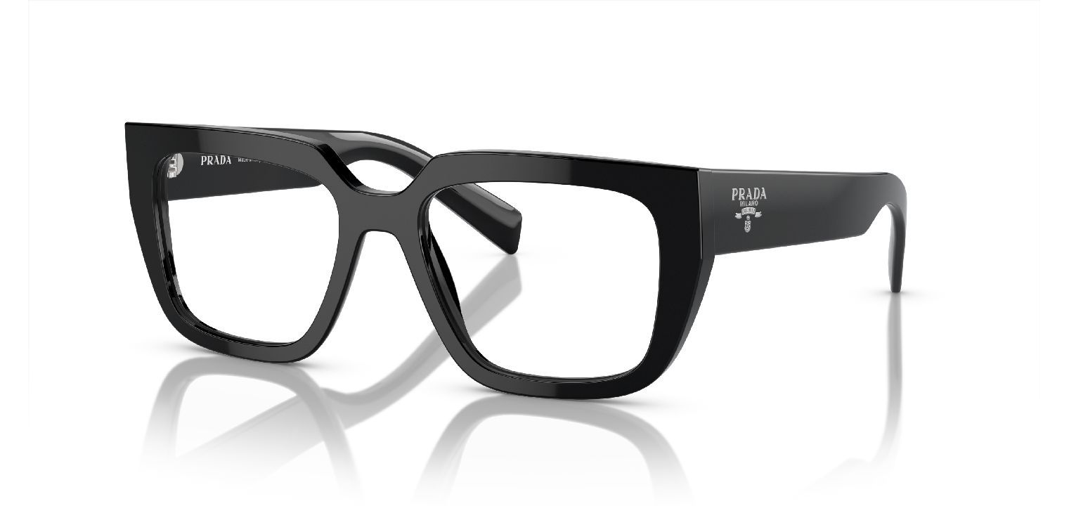 Prada Rectangle Eyeglasses 0PR A03V Black for Woman