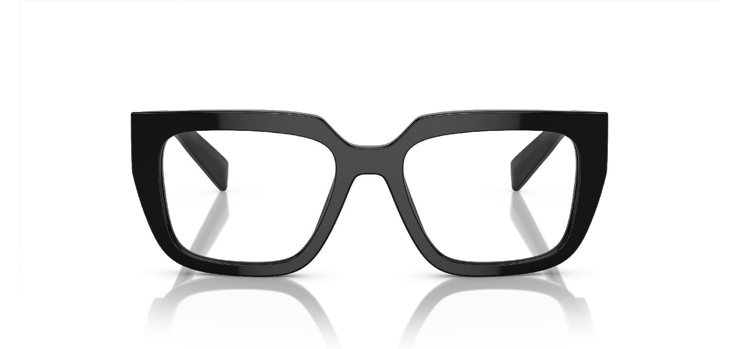 Prada Rechteckig Brillen 0PR A03V Schwarz für Dame