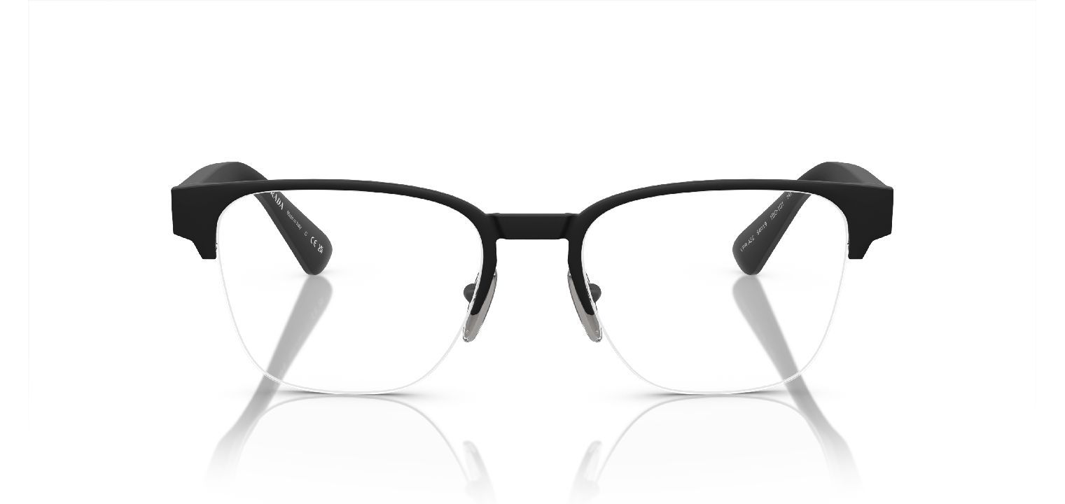 Prada Carré Eyeglasses 0PR A52V Black for Man