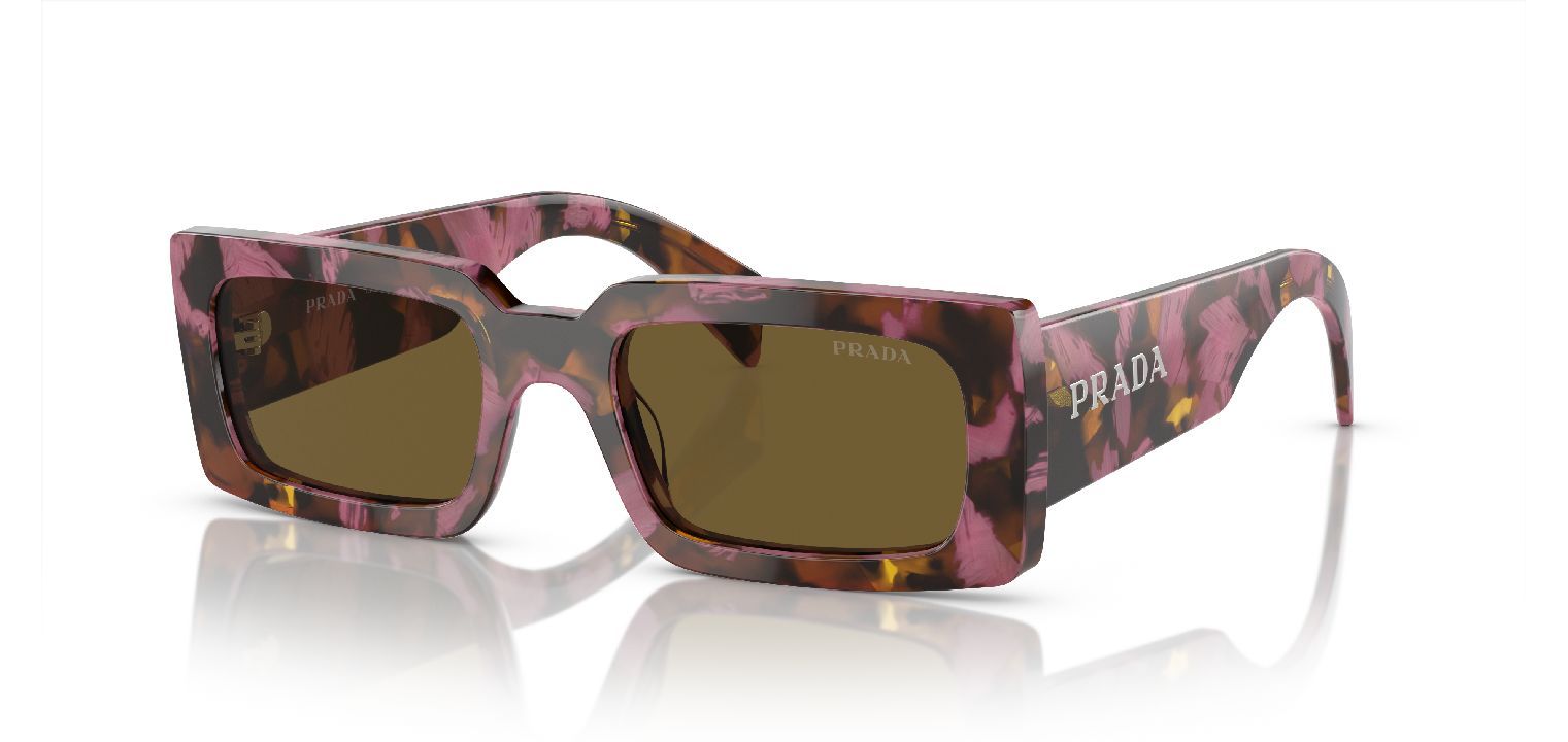 Prada Quadratisch Sonnenbrillen 0PR A07S Braun für Herr-Dame