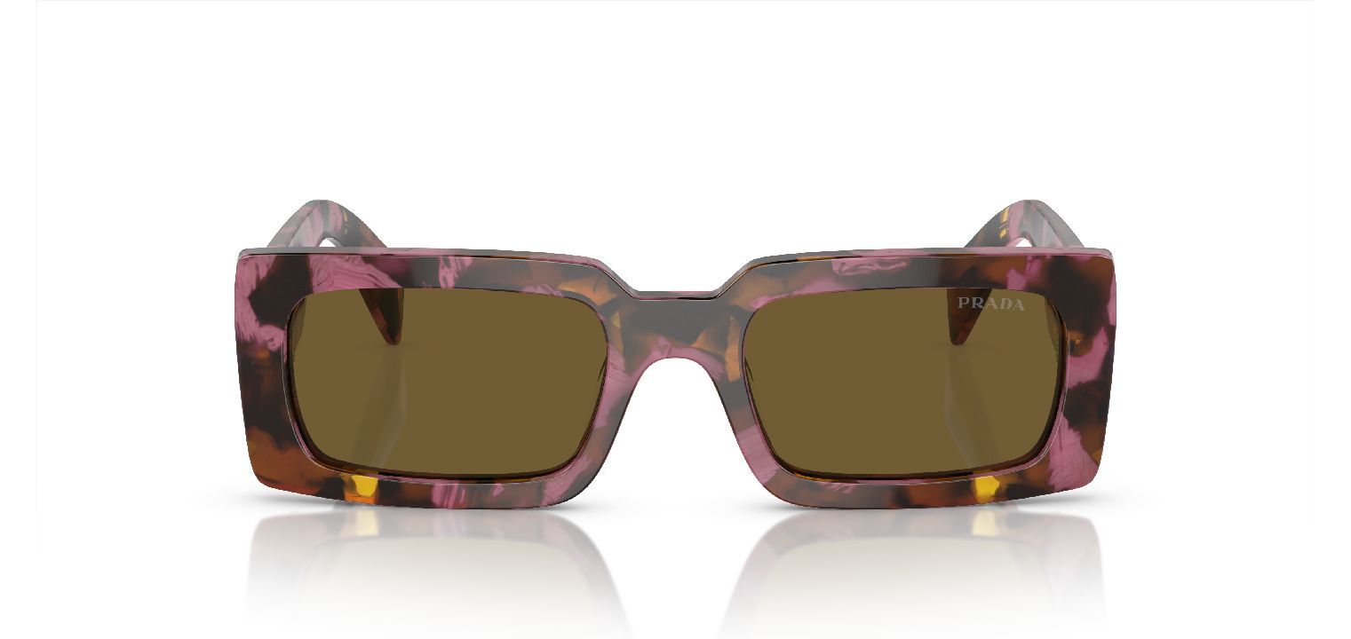 Prada Quadratisch Sonnenbrillen 0PR A07S Braun für Herr-Dame
