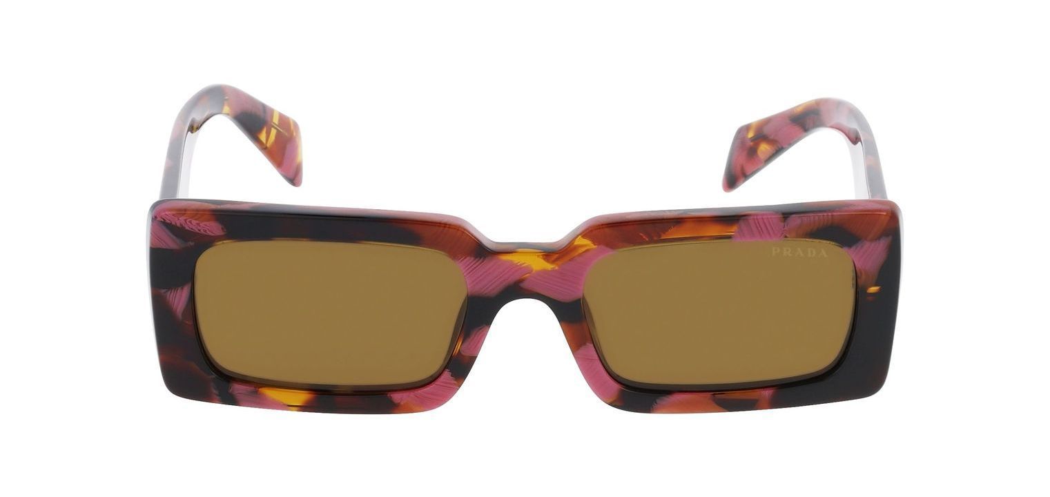 Prada Rechteckig Sonnenbrillen 0PR A07S Braun für Damen