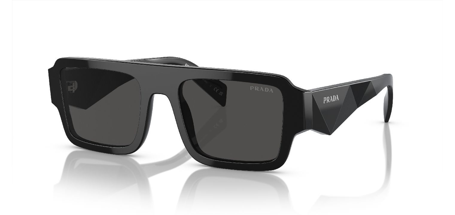 Prada Rechteckig Sonnenbrillen 0PR A05S Schwarz für Herren