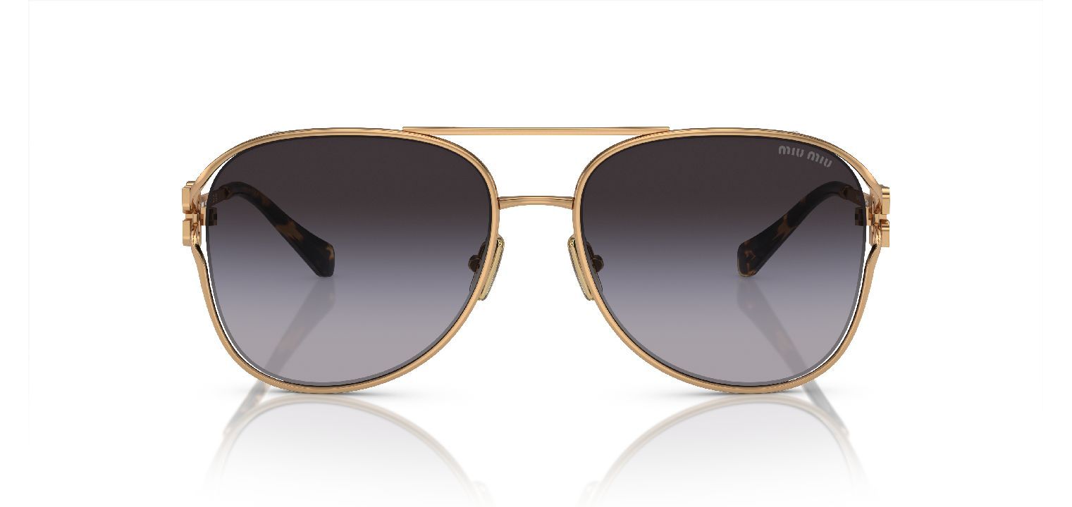 Miu Miu Pilot Sonnenbrillen 0MU 52ZS Gold für Dame