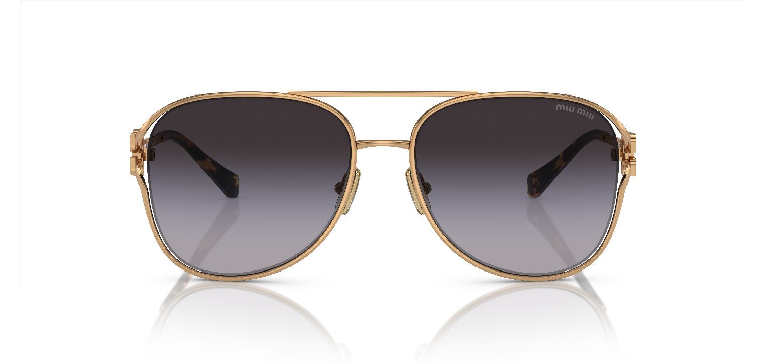 Miu Miu Pilot Sunglasses 0MU 52ZS Gold for Woman