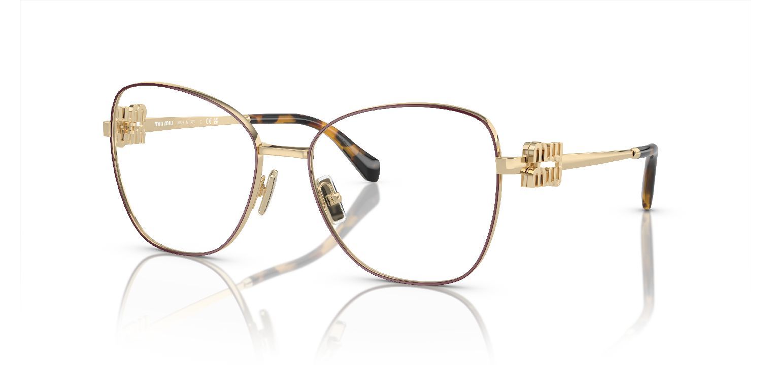 Miu Miu Pilot Brillen 0MU 50XV Rot für Dame