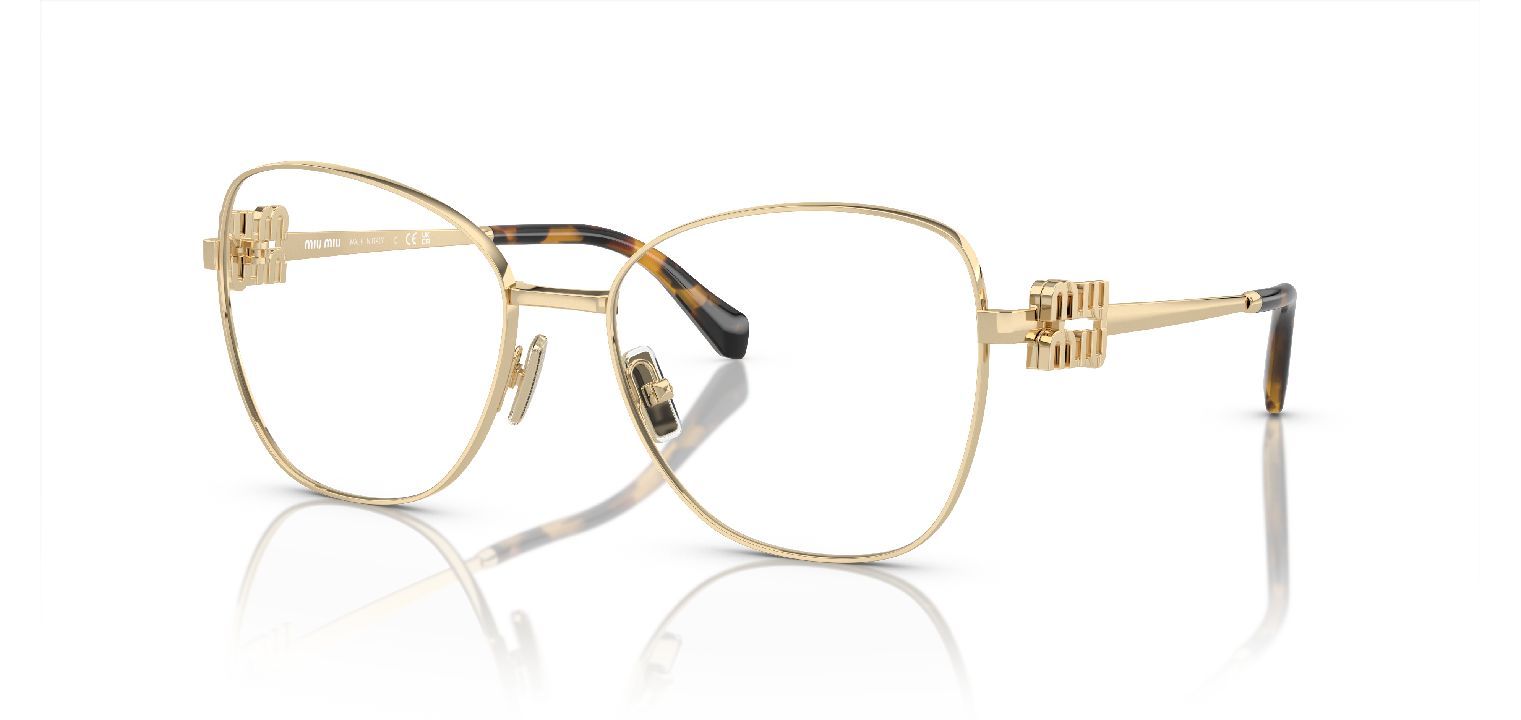 Miu Miu Pilot Brillen 0MU 50XV Gold für Damen