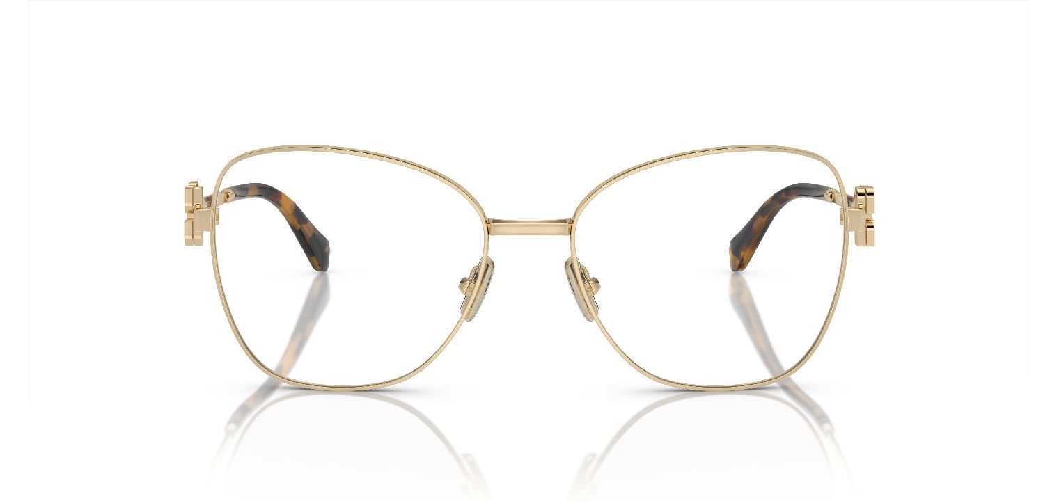 Miu Miu Pilot Eyeglasses 0MU 50XV Gold for Woman