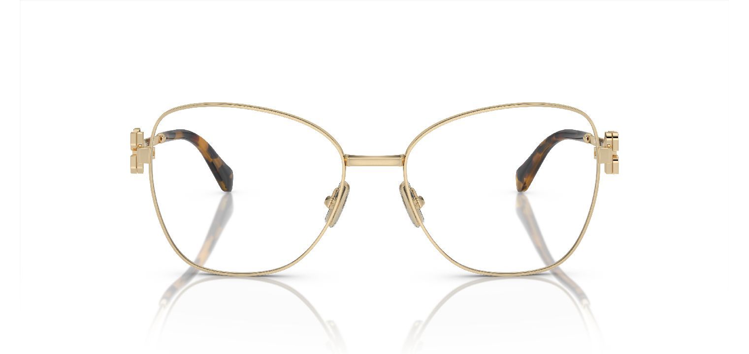 Lunettes de vue Miu Miu Pilot 0MU 50XV Doré pour Femme