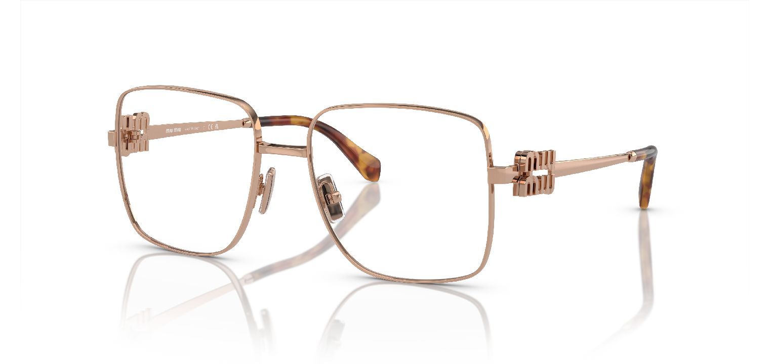Miu Miu Quadratisch Brillen 0MU 51XV Rosa für Dame
