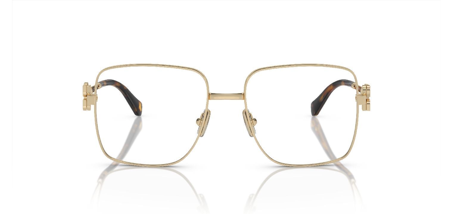 Lunettes de vue Miu Miu Carré 0MU 51XV Doré pour Femme