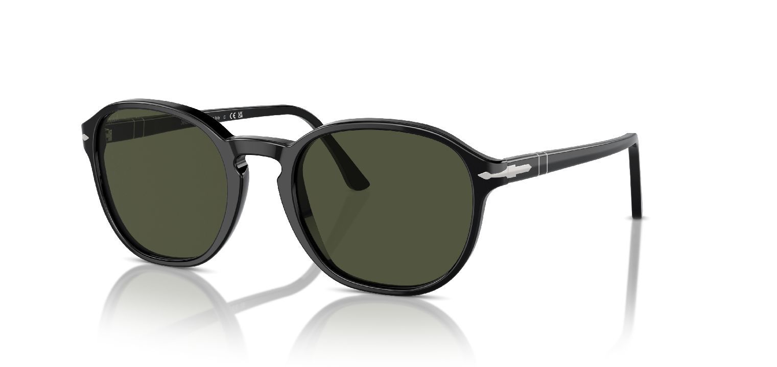 Persol Oval Sunglasses 0PO3343S Black for Unisex