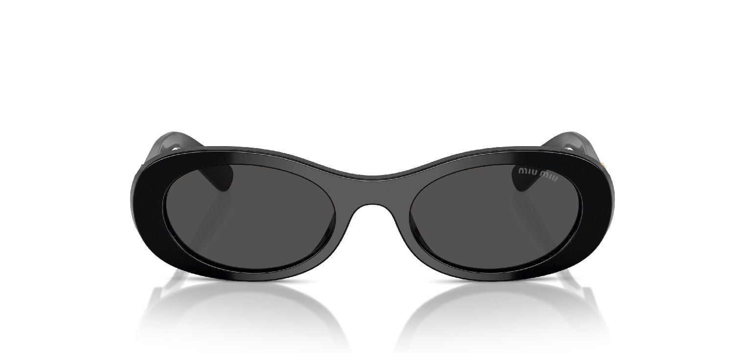 Miu Miu Oval Sunglasses 0MU 06ZS Black for Woman