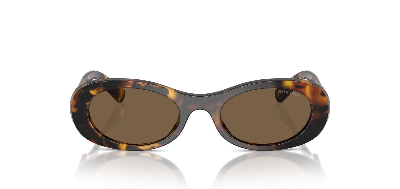 Miu Miu Oval Sunglasses 0MU 06ZS Tortoise shell for Woman