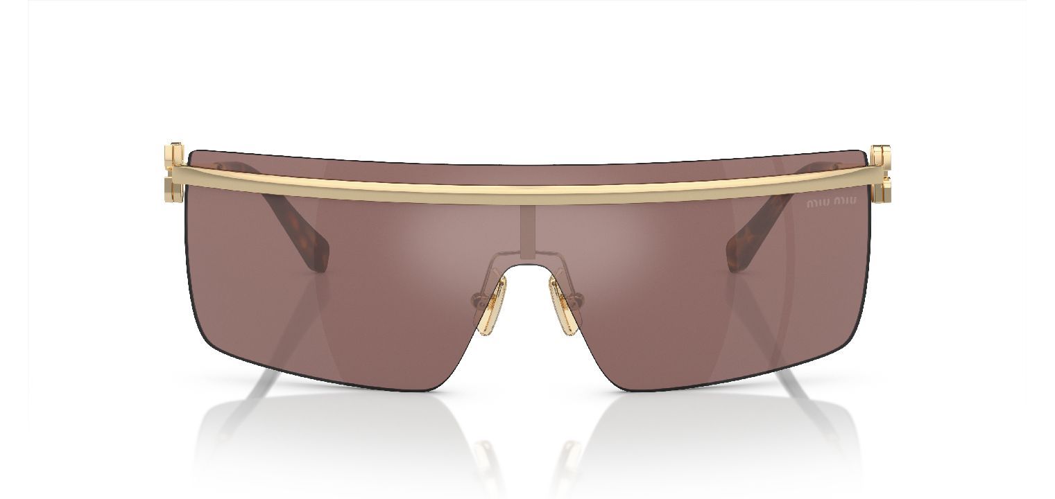 Miu Miu Rechteckig Sonnenbrillen 0MU 50ZS Gold für Dame